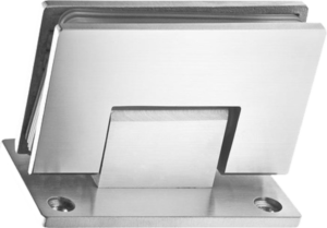 Bisagra muro a cristal centrada