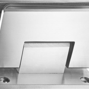 Bisagra muro a cristal centrada