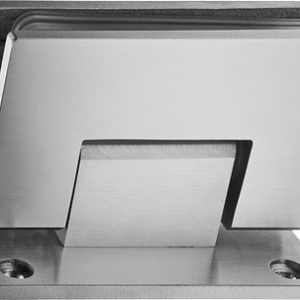 Bisagra muro a cristal centrada