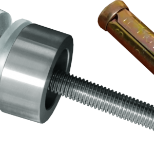 Conector muro a vidrio con taquete