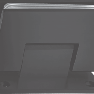 Bisagra muro a cristal centrada