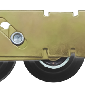 Carretilla tandem ajustable doble balero de naylon 1 1/4" para 3"